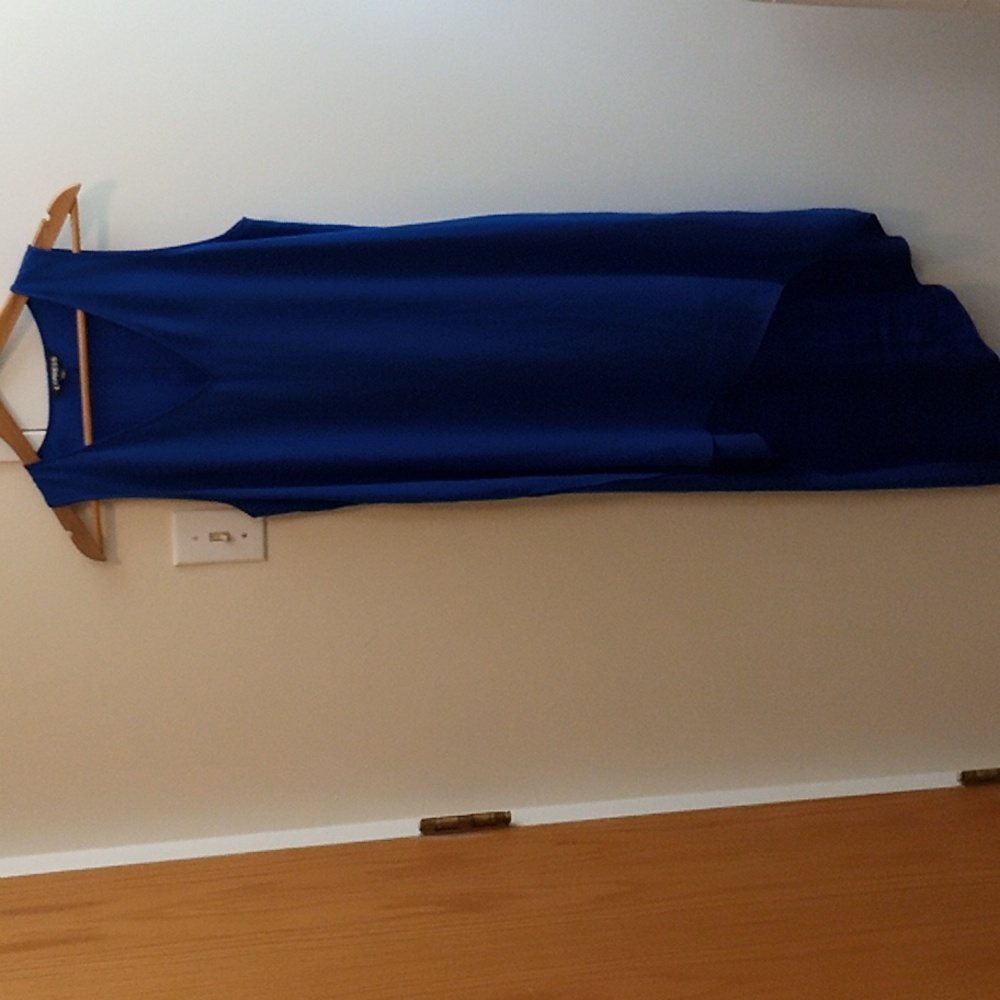 Express Royal Blue High Low Wrap Dress